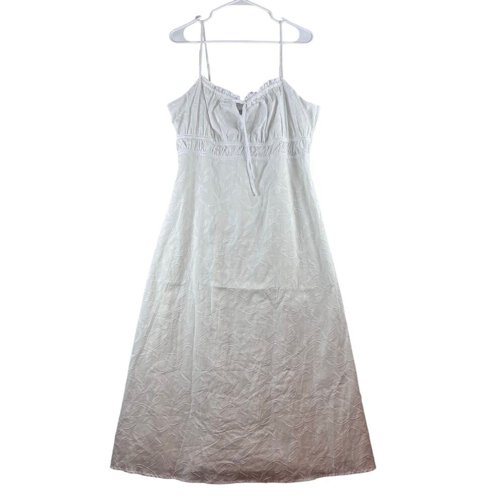 Francesca’s Midi Maxi Babydoll Dress Womens Large Coquette Jacquard Mildmaid NWT